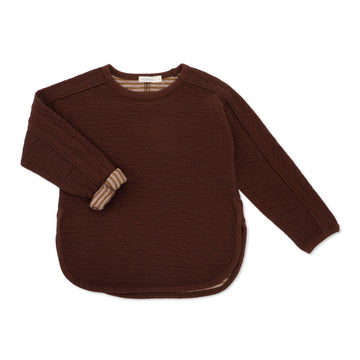 Textured loose top l/s burnt umber | Phil&Phae