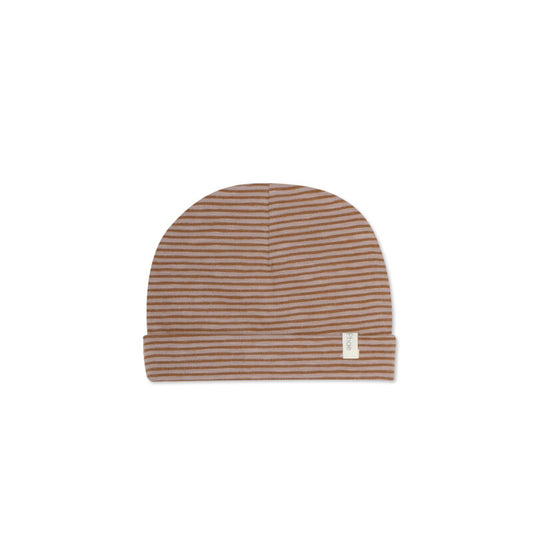 Baby hat stripes Sepia brown | Phil&Phae