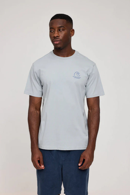 Chest Print T-Shirt ice blue | MAZINE