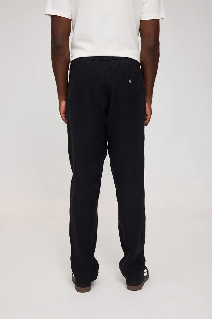 Regular Linen Pants black | MAZINE