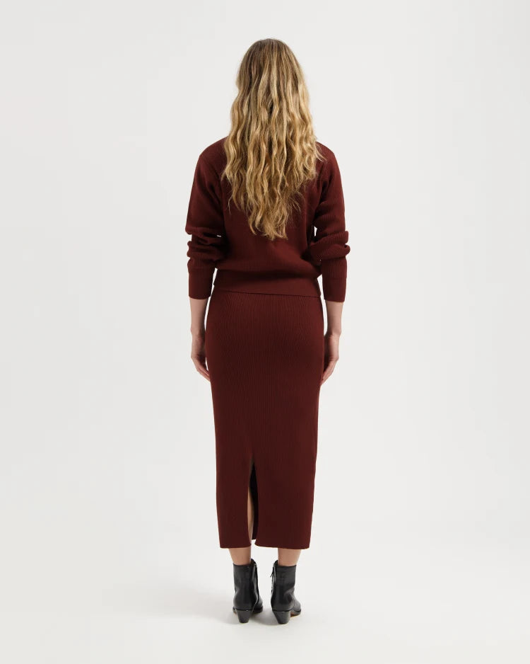 Rock Keira Skirt Brick | KUYICHI