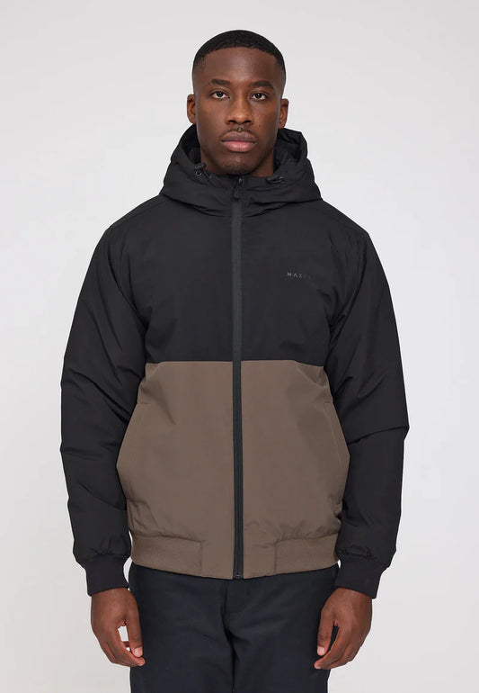 Padded Blouson black/olive brown | MAZINE