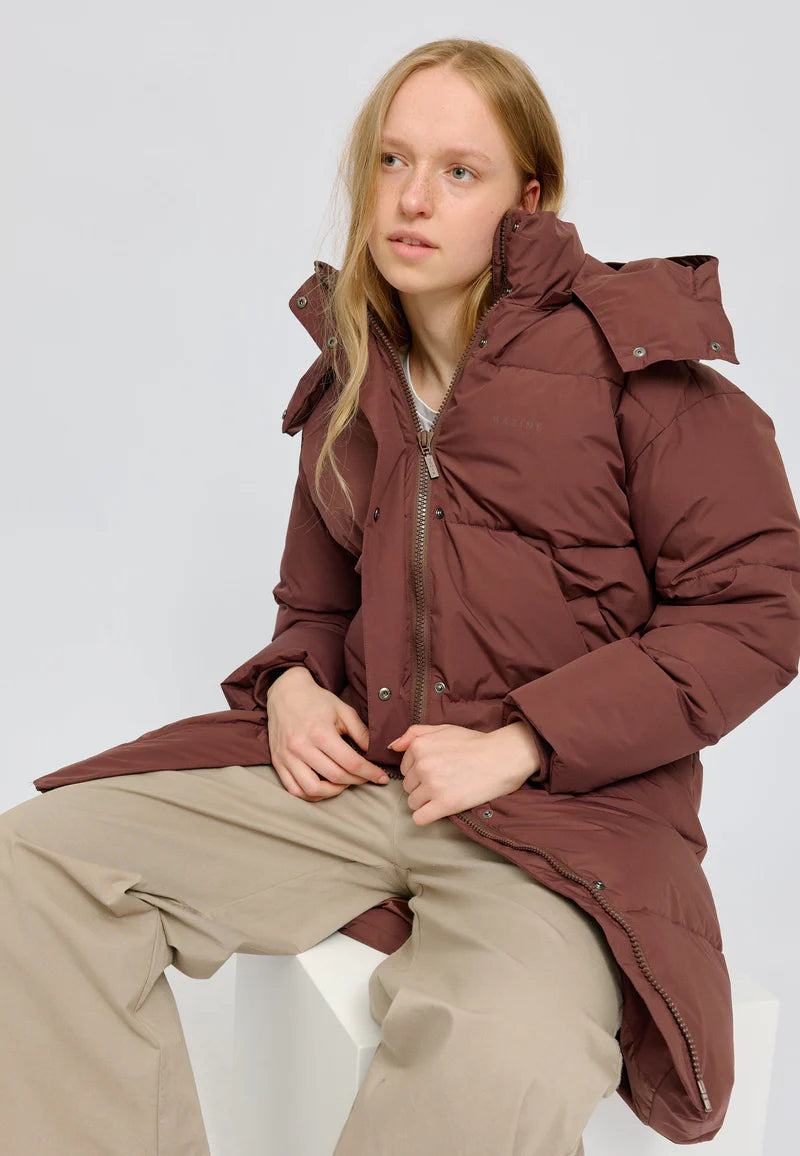 Over-Sized Puffer Coat deep mahogany  | MAZINE