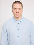 Classic Linen Shirt pastel blue | MAZINE