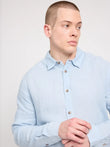 Classic Linen Shirt pastel blue | MAZINE