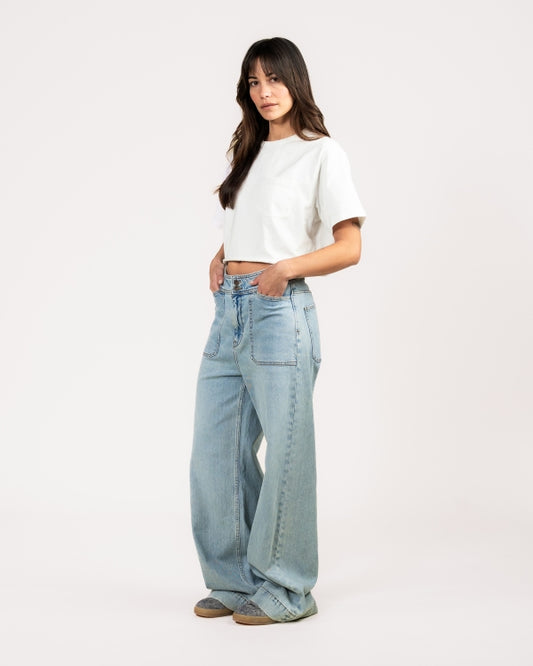 Jeans Farrah Steel Blue | KUYICHI