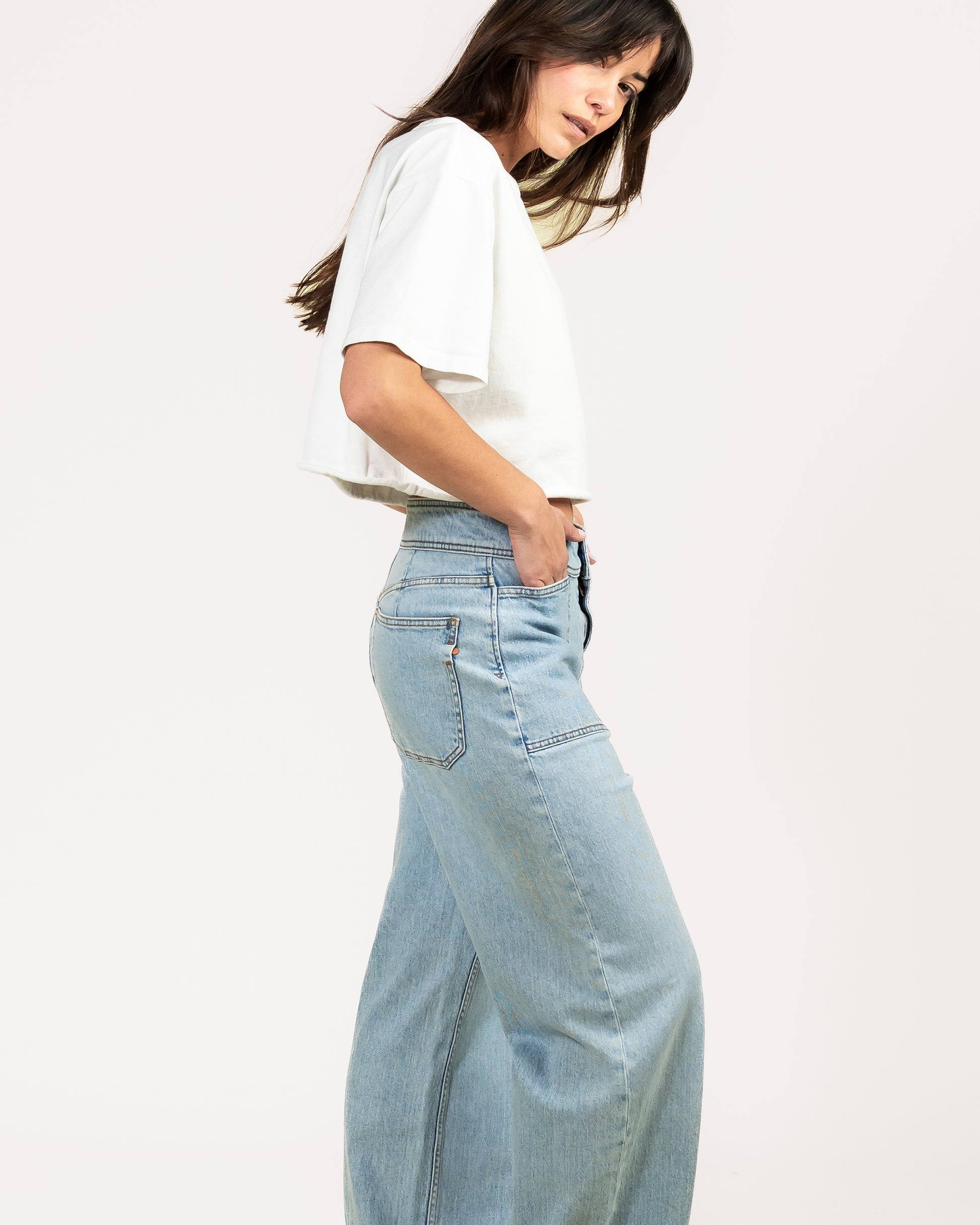 Jeans Farrah Steel Blue | KUYICHI