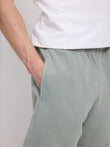 Genderless Natural Dye Sweat Shorts eucalyptus | MAZINE
