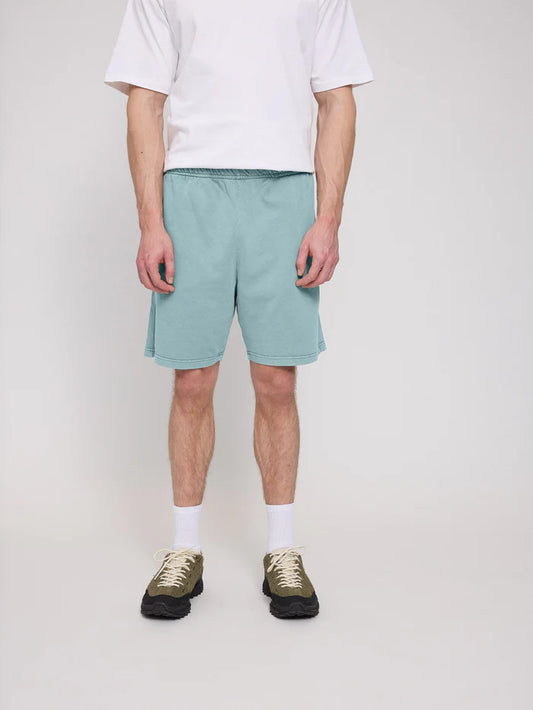 Genderless Natural Dye Sweat Shorts turquoise | MAZINE