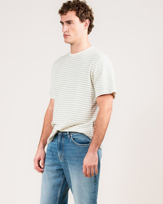T-Shirt Liam Striped Tee Sage  | KUYICHI