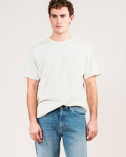 T-Shirt Liam Striped Tee Sage  | KUYICHI