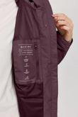 Short Ripstop Rain Jacket berry brown | MAZINE