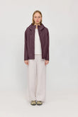 Short Ripstop Rain Jacket berry brown | MAZINE