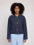 Short Linen Jacket ink blue | MAZINE