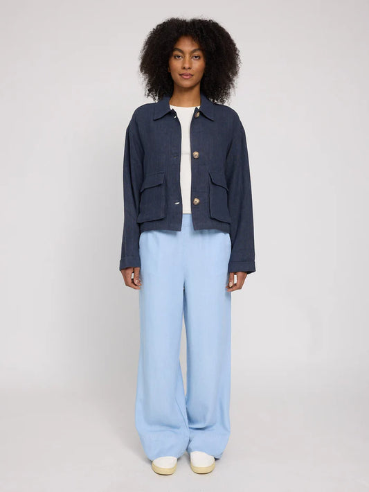 Short Linen Jacket ink blue | MAZINE