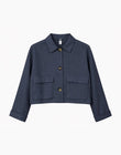 Short Linen Jacket ink blue | MAZINE