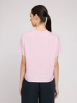 Crew Neck Viscose Blouse soft pink | MAZINE