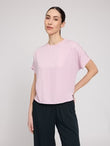 Crew Neck Viscose Blouse soft pink | MAZINE
