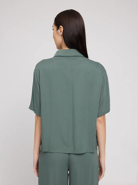 Short Sleeve Viscose Shirt bottle  | MAZINE