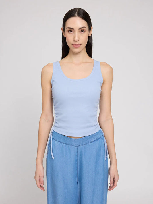 Tie Detail Tanktop cloud blue | MAZINE
