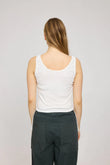 Tie Detail Tanktop offwhite | MAZINE