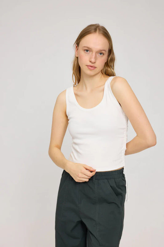 Tie Detail Tanktop offwhite | MAZINE