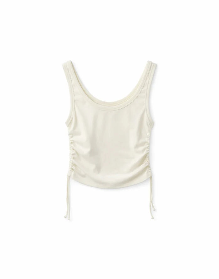 Tie Detail Tanktop offwhite | MAZINE