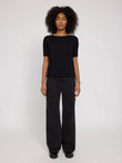 Sheer T-Shirt black | MAZINE