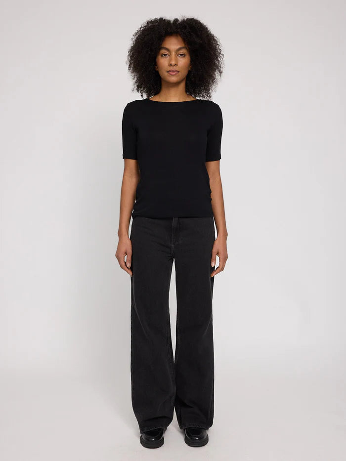 Sheer T-Shirt black | MAZINE