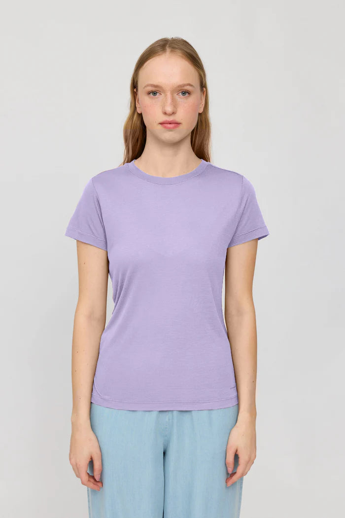 Ecovero Viscose Basic T-Shirt faded lavender | MAZINE