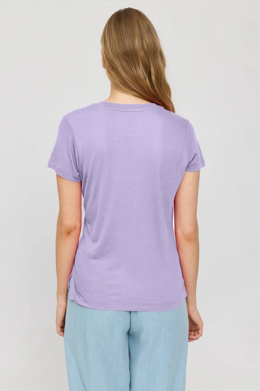 Ecovero Viscose Basic T-Shirt faded lavender | MAZINE