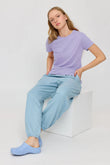 Ecovero Viscose Basic T-Shirt faded lavender | MAZINE