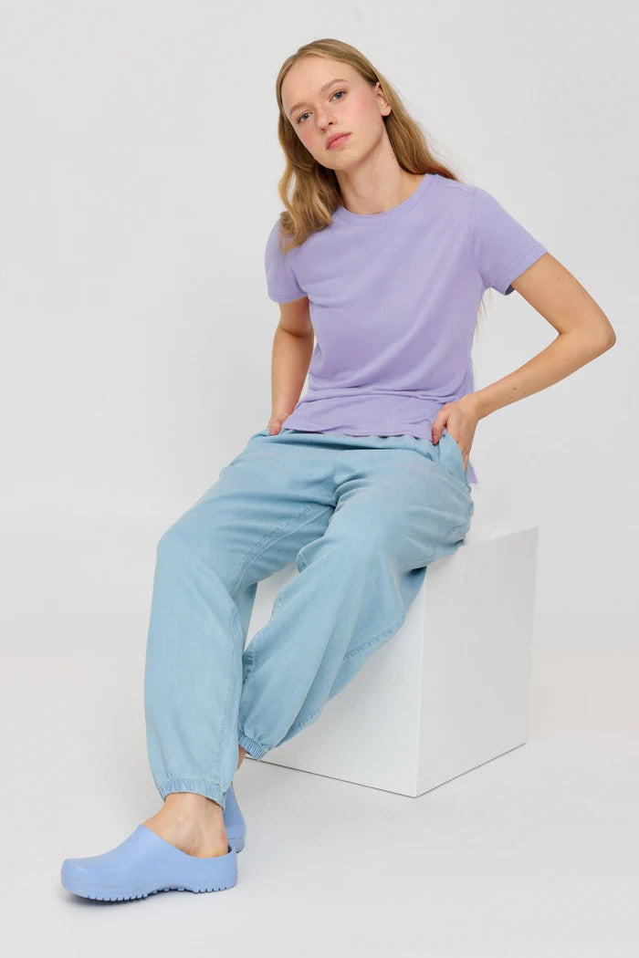 Ecovero Viscose Basic T-Shirt faded lavender | MAZINE