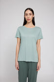 Ecovero Viscose Basic T-Shirt pale aqua | MAZINE