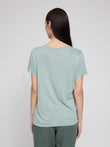 Ecovero Viscose Basic T-Shirt pale aqua | MAZINE