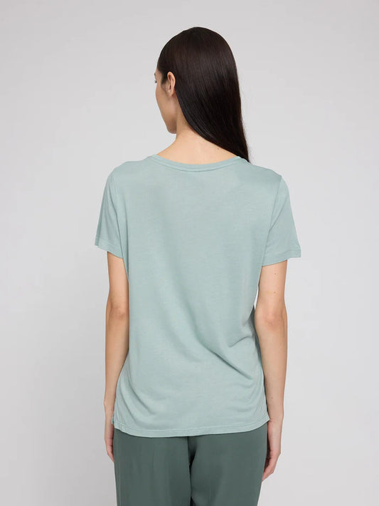 Ecovero Viscose Basic T-Shirt pale aqua | MAZINE