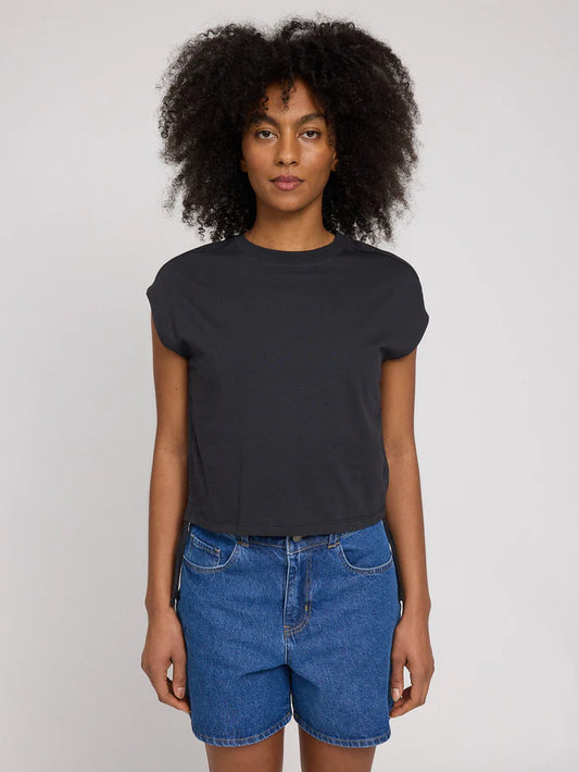 Tie Detail T-Shirt anthracite | MAZINE