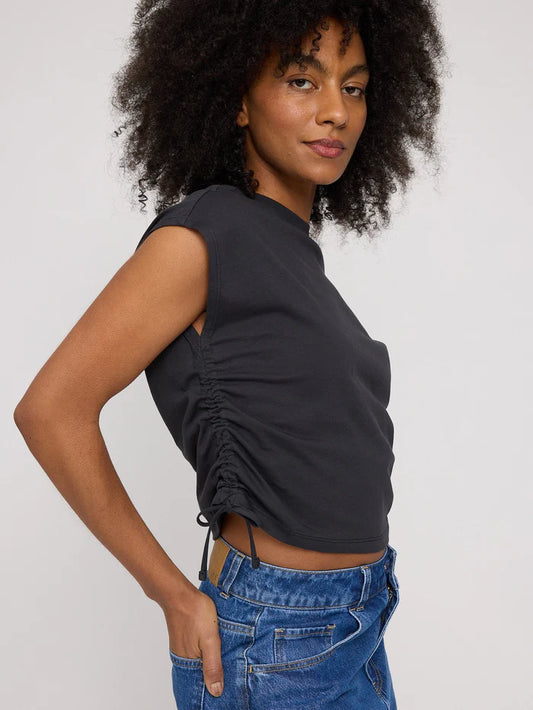 Tie Detail T-Shirt anthracite | MAZINE