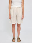 Linen Bermuda Shorts moon | MAZINE