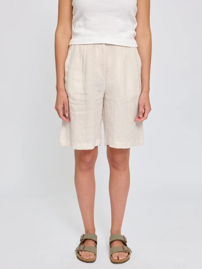 Linen Bermuda Shorts moon | MAZINE
