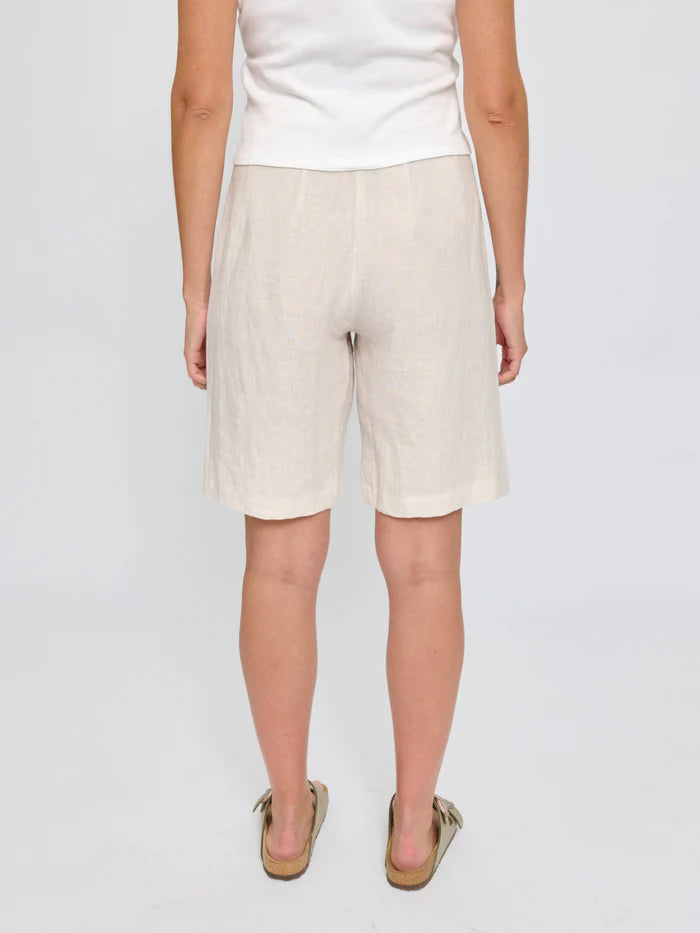 Linen Bermuda Shorts moon | MAZINE