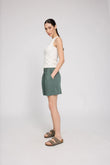 Pleated Viscose Shorts bottle | MAZINE
