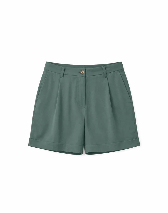 Pleated Viscose Shorts bottle | MAZINE