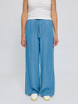 Drawstring Tencel Pants dark blue wash | MAZINE