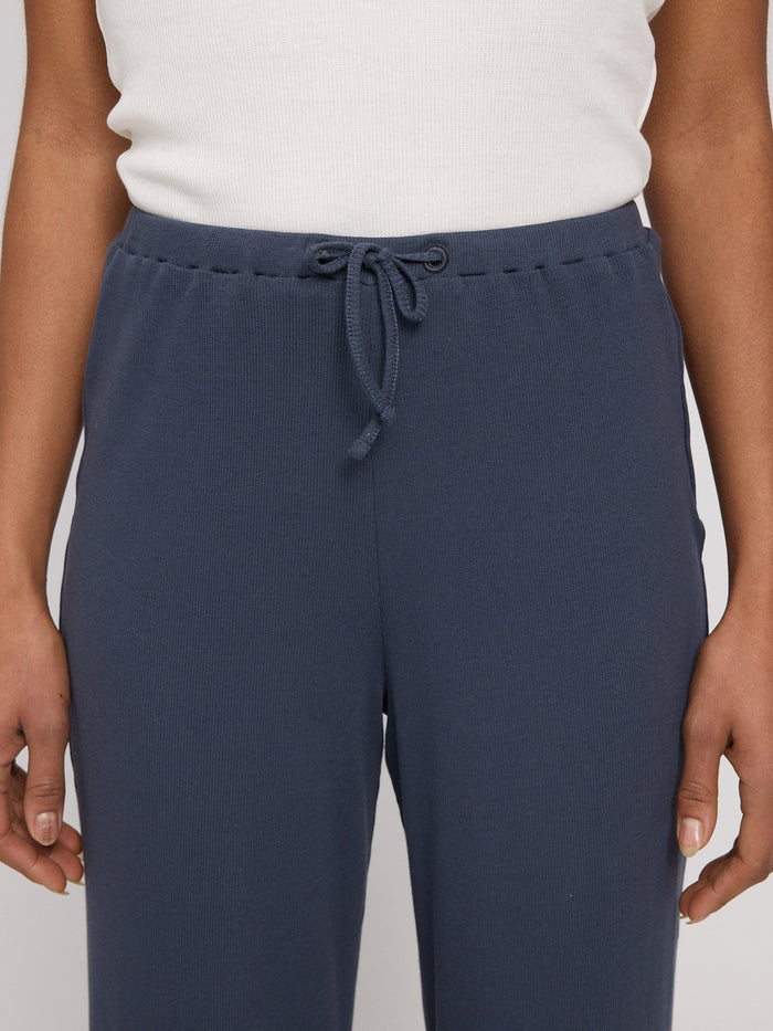 Striped Rib Pants ink blue | MAZINE