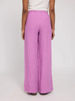 Drawstring Linen Pants violet pink | MAZINE