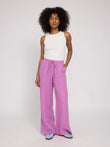 Drawstring Linen Pants violet pink | MAZINE