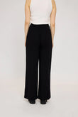 Pleated Viscose Pants black | MAZINE