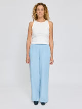 Wide Leg Tencel Pants Elastic light blue wash | MAZINE
