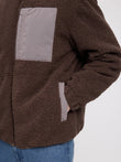 Padded Teddy-Fleece Jacket (Herren)  chocolate/warm mud | MAZINE
